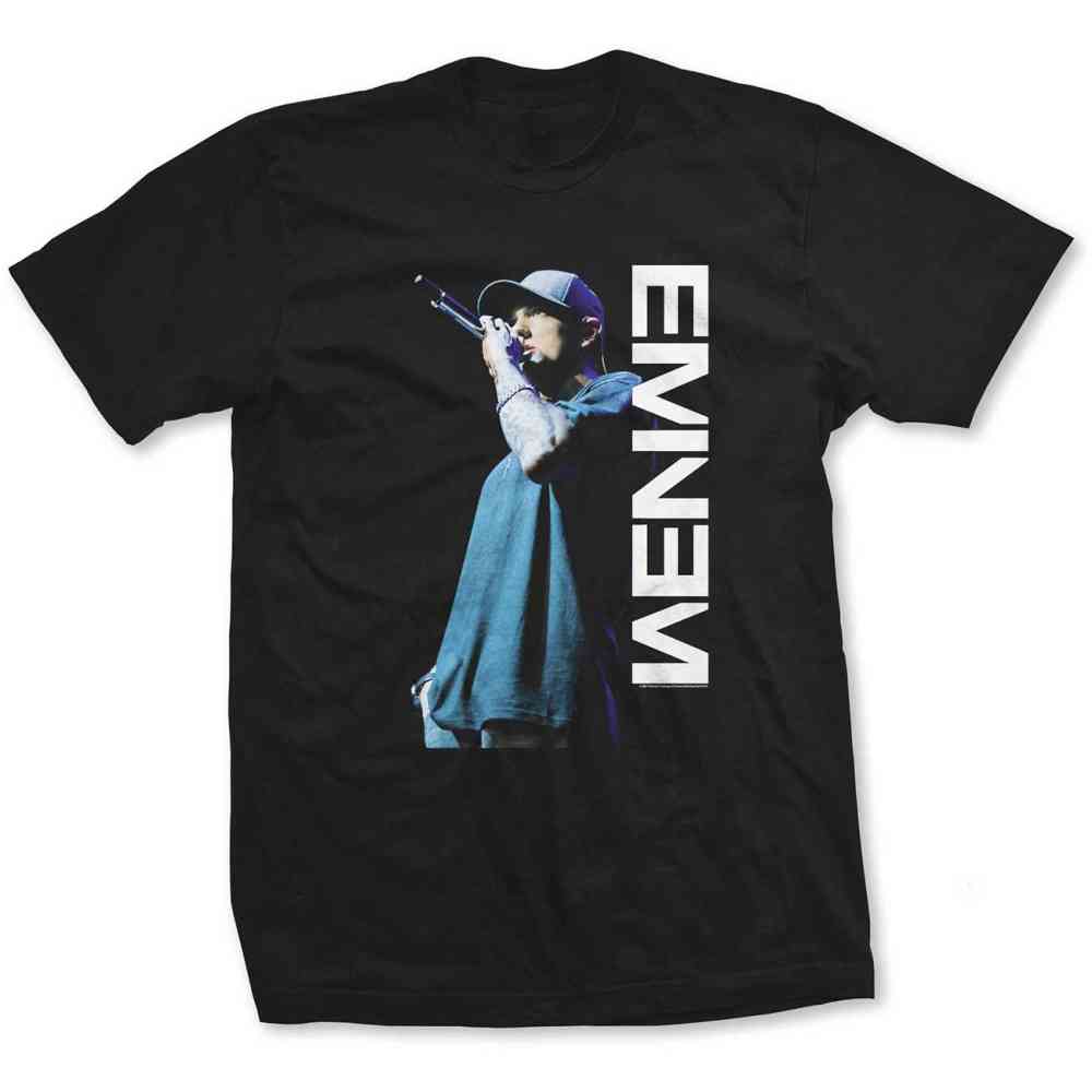 Eminem - Mic. Pose Dames Tshirt - Zwart